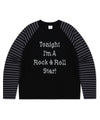 Mahagrid Rock Star Raglan Stripe Long Sleeve Tee