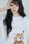 ADLV AC Bear Baby Face Bubble Short Sleeve T-Shirt