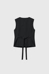 General Idea WOMAN Linen Classic Vest [BLACK]