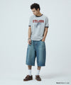 Mahagrid Bermuda Domingo Denim Shorts [Blue]