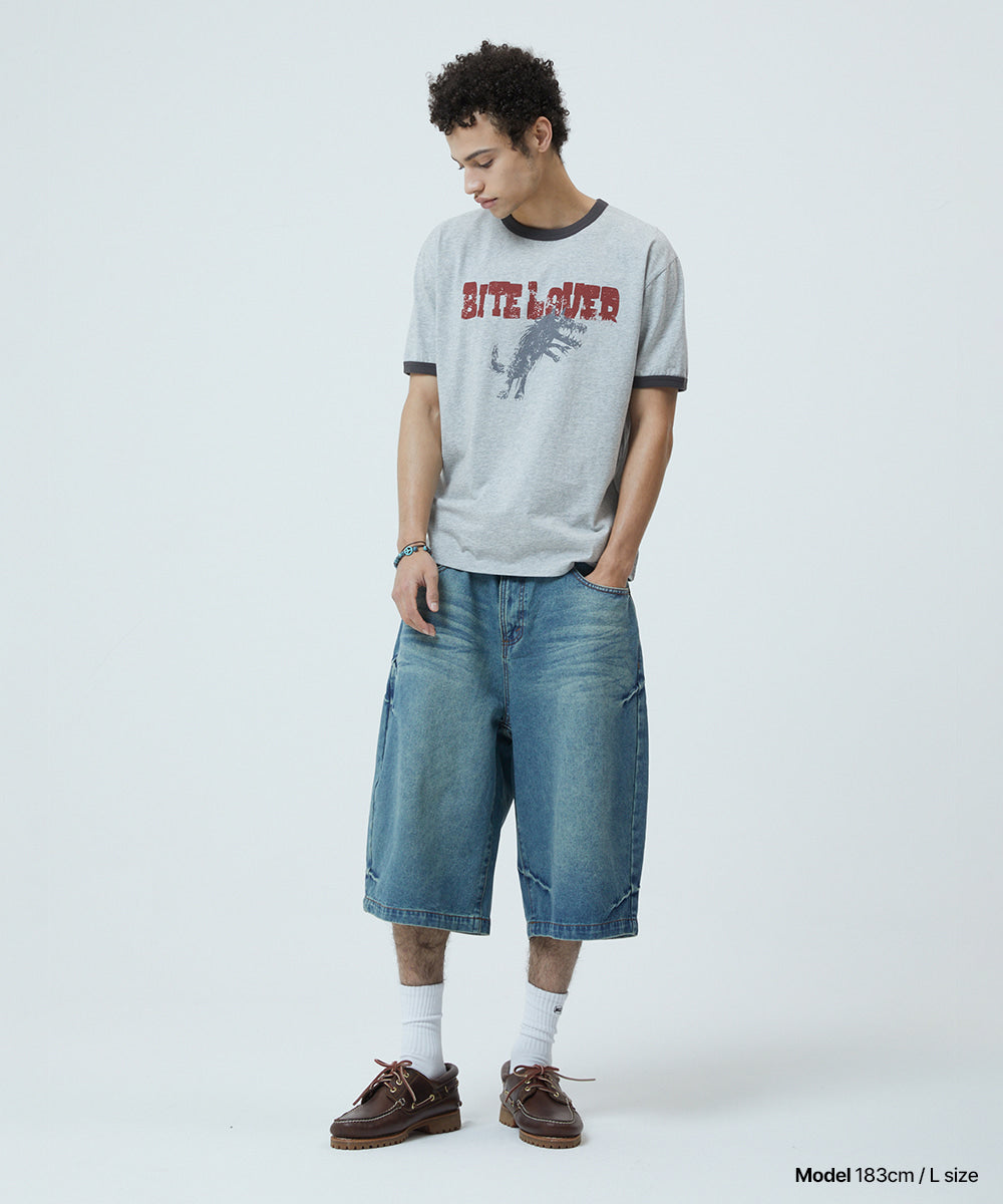 Mahagrid Bermuda Domingo Denim Shorts [Blue]