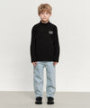 Marithé François Girbaud Kids Classic Logo Half Neck Long Sleeve - Ivory