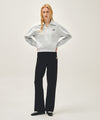 Marithé François Girbaud W DOODLE CLASSIC LOGO COLLAR SWEATSHIRT light heather gray