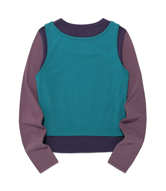 Nice Ghost Club Star Pony Sleeveless Long Sleeve Tee [Purple]