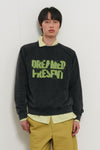 General Idea [XXL Exclusive] UNISEX Garment Dyed Lettering Sweatshirt [GREY]