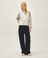 Marithé François Girbaud W BLOCK CLASSIC LOGO RAGLAN CROP SWEATSHIRT charcoal