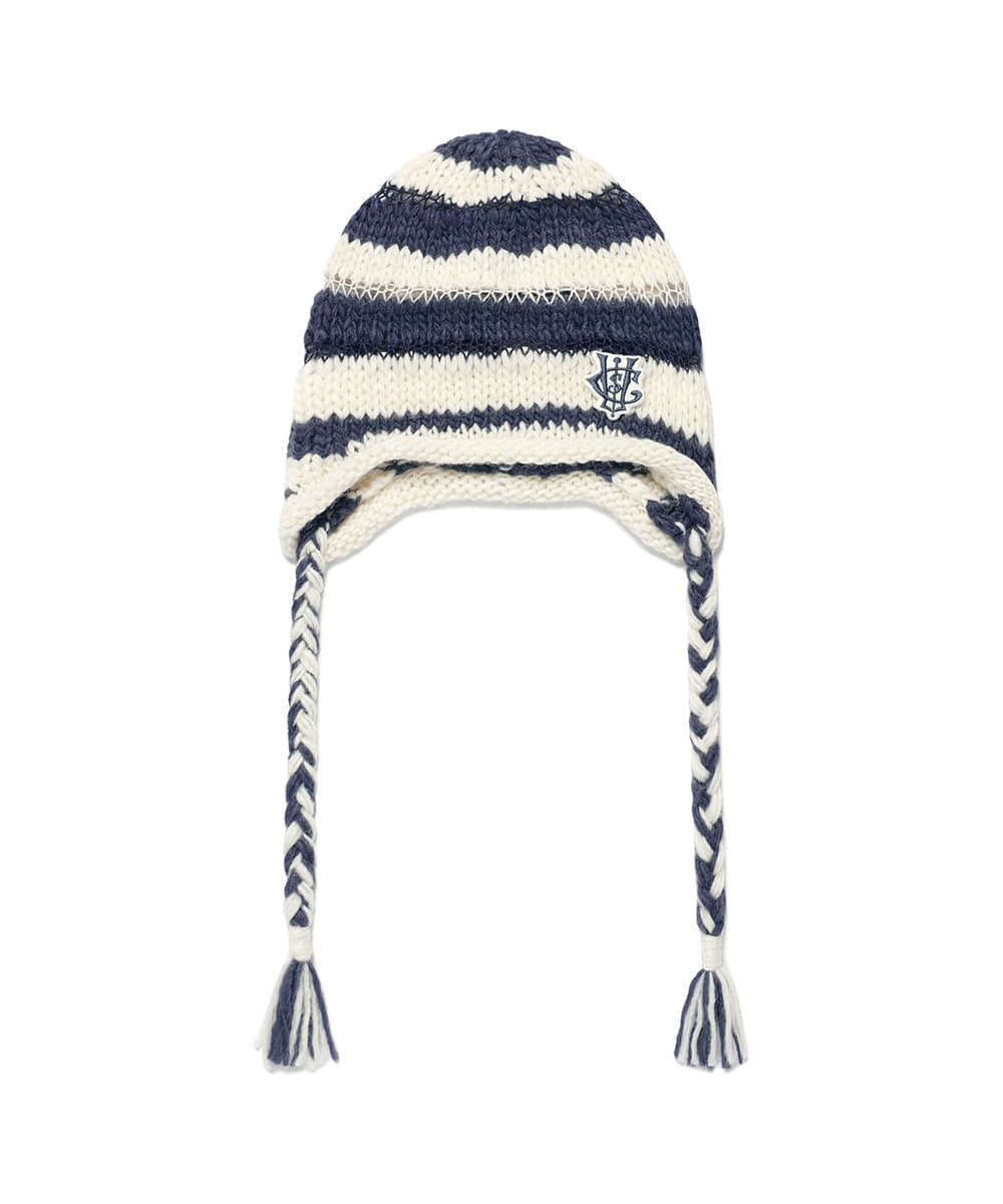 Cavish Striped Ear Flap Beanie