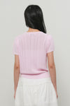 General Idea WOMAN Punching Scallop Half Cardigan