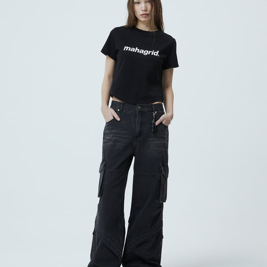 Mahagrid Dot Basic Logo Round Crop Tee
