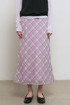 General Idea WOMAN Check Sheer Long Skirt