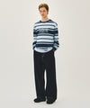Marithé François Girbaud CRACK CLASSIC LOGO LONG SLEEVE TEE stripe