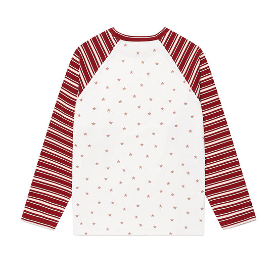 Cavish Striped Star Raglan Long Sleeve Tee