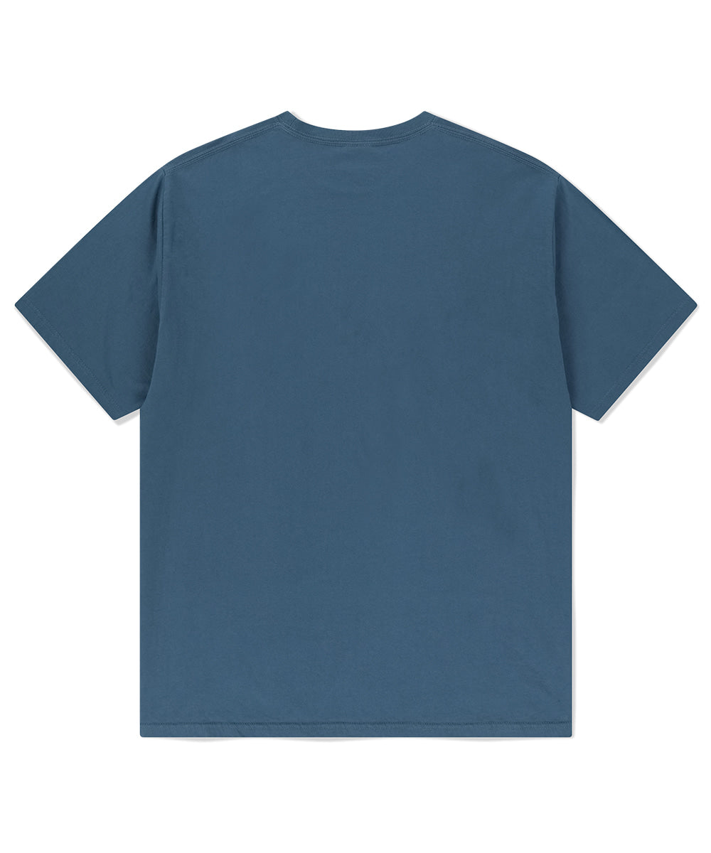 Mahagrid mah Cut Off Appliqué Tee [Blue]