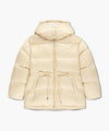 Marithé François Girbaud Women's Waist String Mid Down Jacket Light Beige