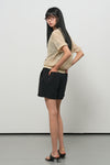 General Idea WOMAN Sheer Net Button Collar Half Knit