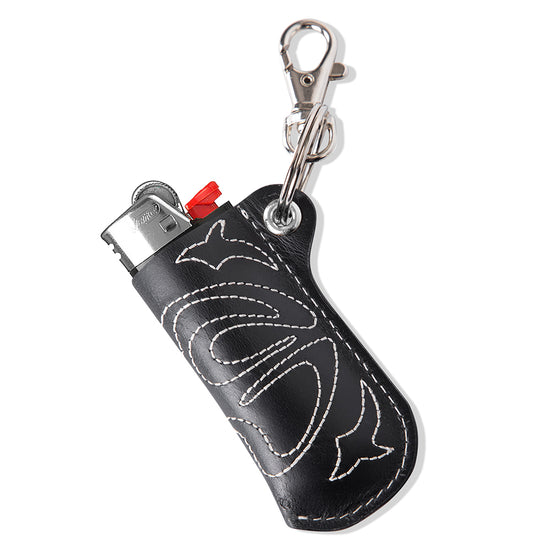 Mahagrid Leather Lighter Case [Black]