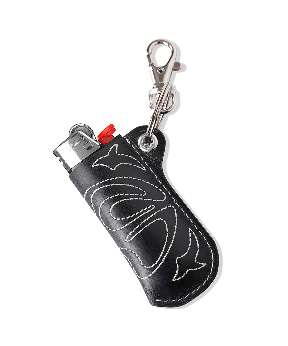 Mahagrid Leather Lighter Case [Black]
