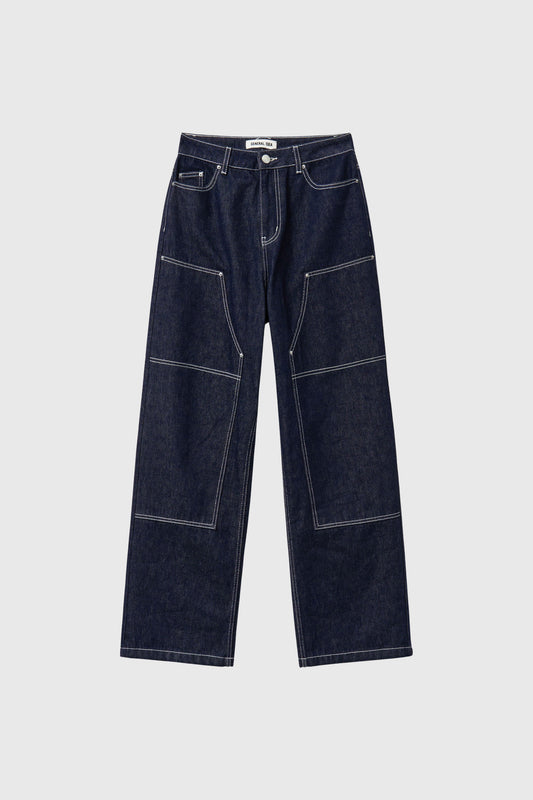 General Idea WOMAN Non-Fade Carpenter Pants [NAVY]