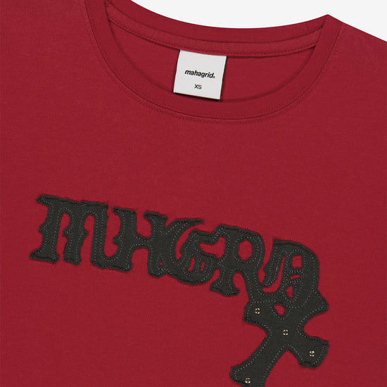 Mahagrid Gothic Applique Crop Tee