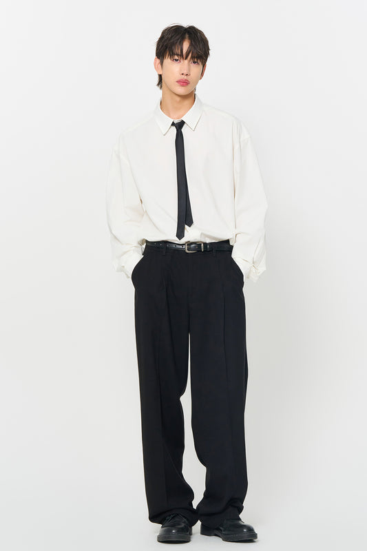 General Idea UNISEX Neo-Classic Poplin Shirt [WHITE]