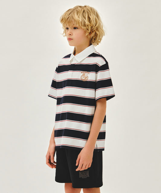 Marithé François Girbaud Kids Multi Stripe Collar Tee