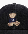 Marithé François Girbaud Doodle Bear Cap Washed Black