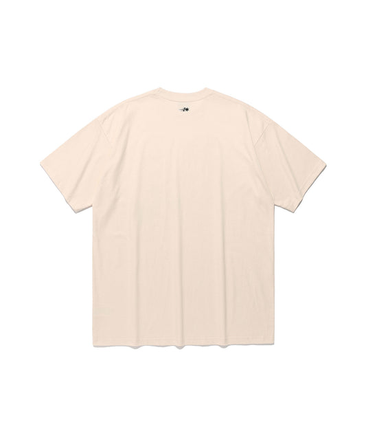 Nice Ghost Club Girl Blowing Symbol Big Tee [Beige]