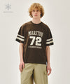 Marithé François Girbaud AEROCOOL FOOTBALL OVERSIZED TEE brown