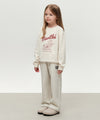Marithé François Girbaud Kids Classic Logo Straight Sweat Pants (Brushed) Dark Green