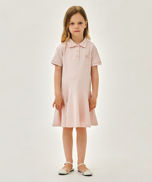 Marithé François Girbaud Kids Wide Pink Flare One Piece Light Pink