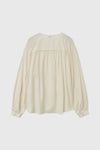 General Idea WOMAN Summer Loose Fit Raglan Pinched Pleat Blouse [IVORY]