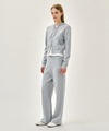 Marithé François Girbaud W CLASSIC LOGO KNIT PANTS heather gray