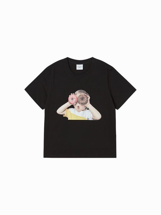 ADLV Women's ADLV Baby Face Donuts 1 Short Sleeve T-Shirt