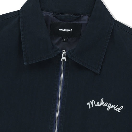 Mahagrid Washed Drizzler Blouson Jacket