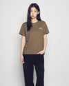 ADLV Woman Gold Chain Bear Doll Short Sleeve T-Shirt