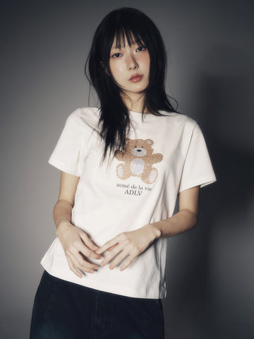 ADLV Woman Cubic Bear Short Sleeve T-Shirt