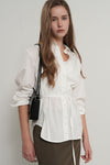 General Idea WOMAN Belted Pintuck Shirt