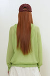 General Idea Woman Sheer Hood Knit Pullover