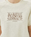 Marithé François Girbaud W VINTAGE CLASSIC LOGO HALF SWEATSHIRT melange gray