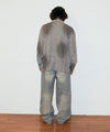 Mahagrid SPRAY DYEING CHECK CROP SHIRT