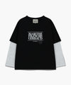 Marithé François Girbaud Kids Oversized Layered Long Sleeve Black
