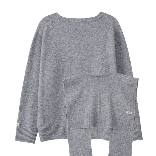 Bitter Cells [SET] Essential V Neck Knit & Shawl