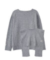 Bitter Cells [SET] Essential V Neck Knit & Shawl