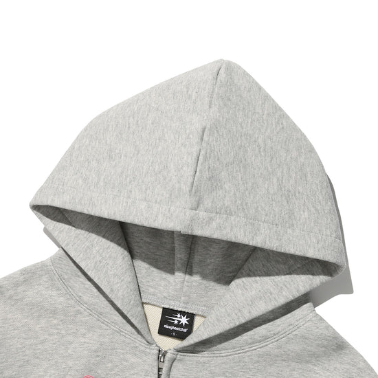 Nice Ghost Club Star Shoes Girl Hoodie Zip Up [Light Grey]