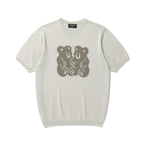 Nice Ghost Club Gummy Bear Summer Knit Half T-Shirt