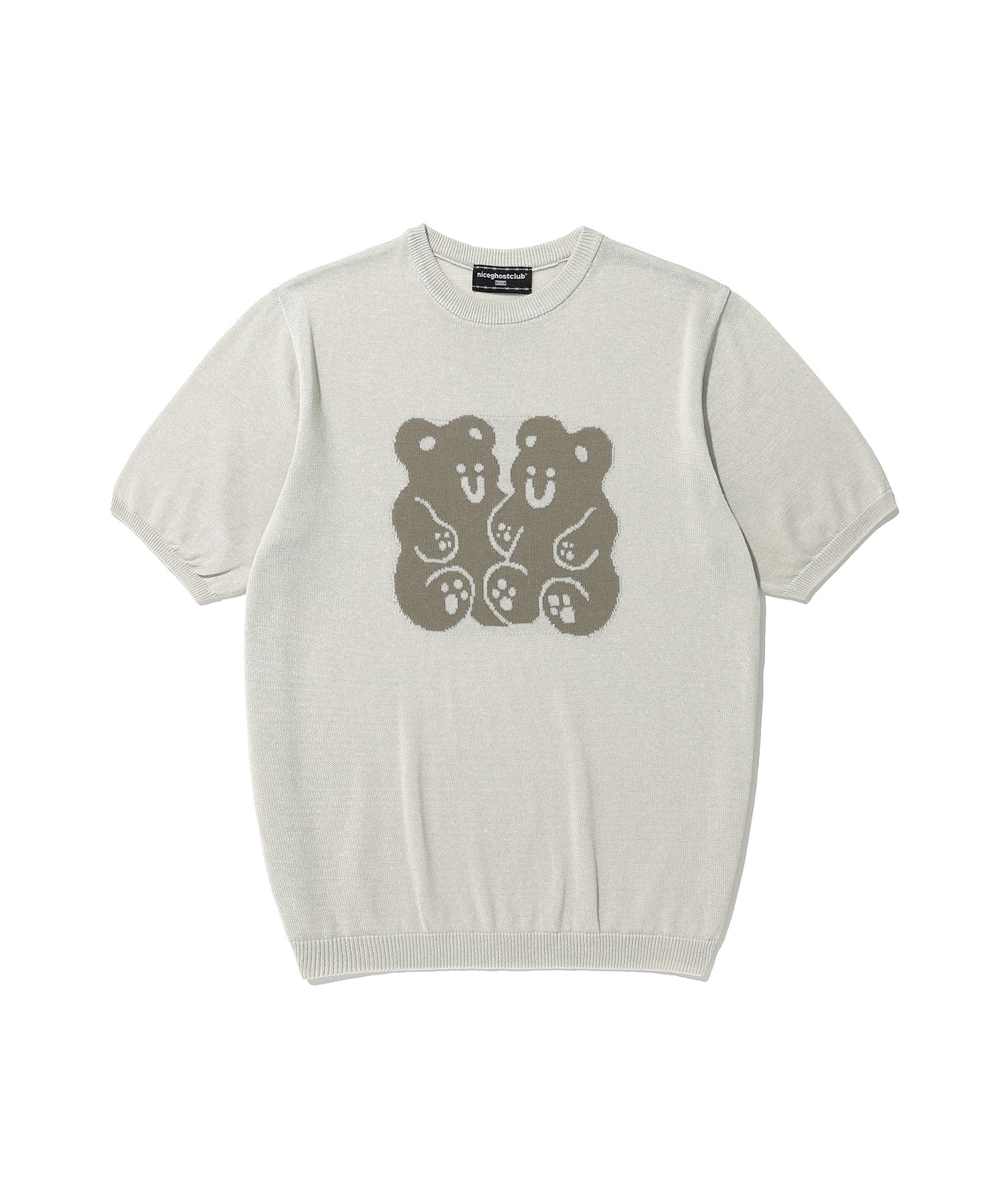 Nice Ghost Club Gummy Bear Summer Knit Half T-Shirt