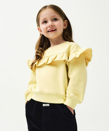Marithé François Girbaud ENFANT W FRILL SWEATSHIRT yellow