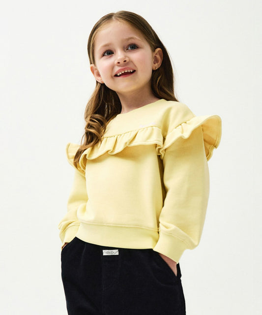 Marithé François Girbaud ENFANT W FRILL SWEATSHIRT yellow