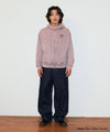 Mahagrid Washed Solar Applique Zip Up Hoodie