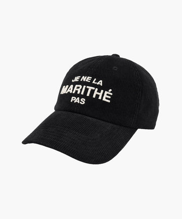 Marithé François Girbaud Lettering Logo Corduroy Cap